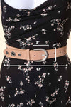 Flower Studded Brown Belt