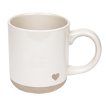 Heart Stoneware Coffee Mug