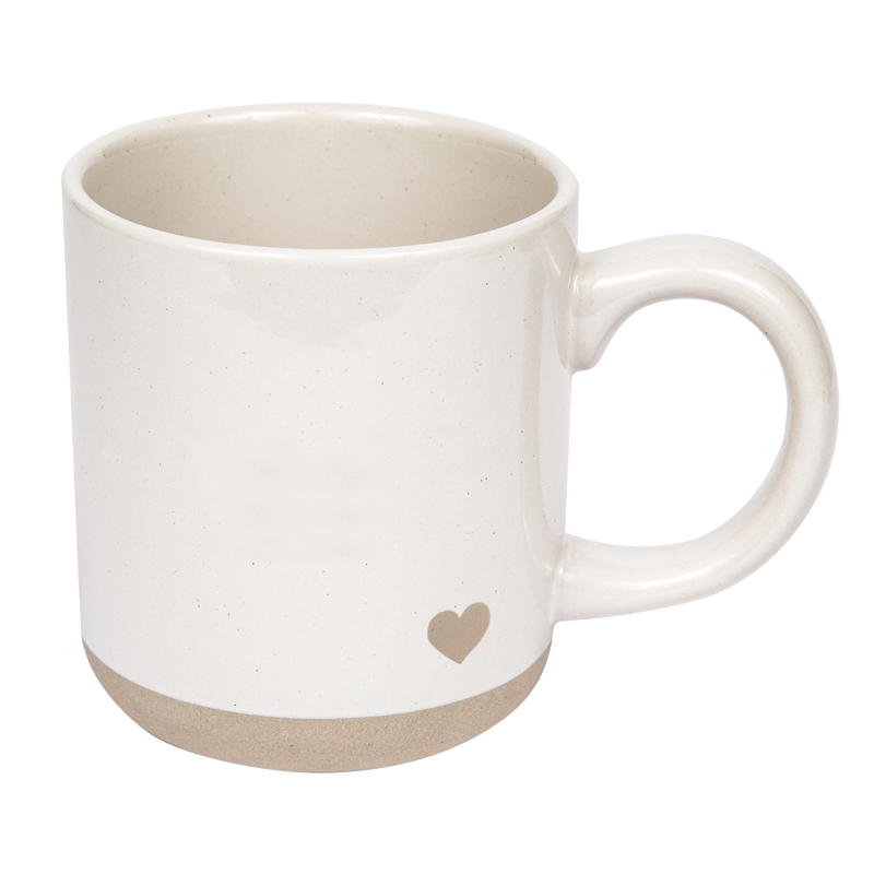 Heart Stoneware Coffee Mug