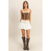 Lace Trim Corset Top