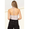 Pastel Violet Cutout Halter Crop Top