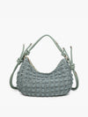 Nelly Quilted Puffy Shoulder Bag w/ Knotted Strap