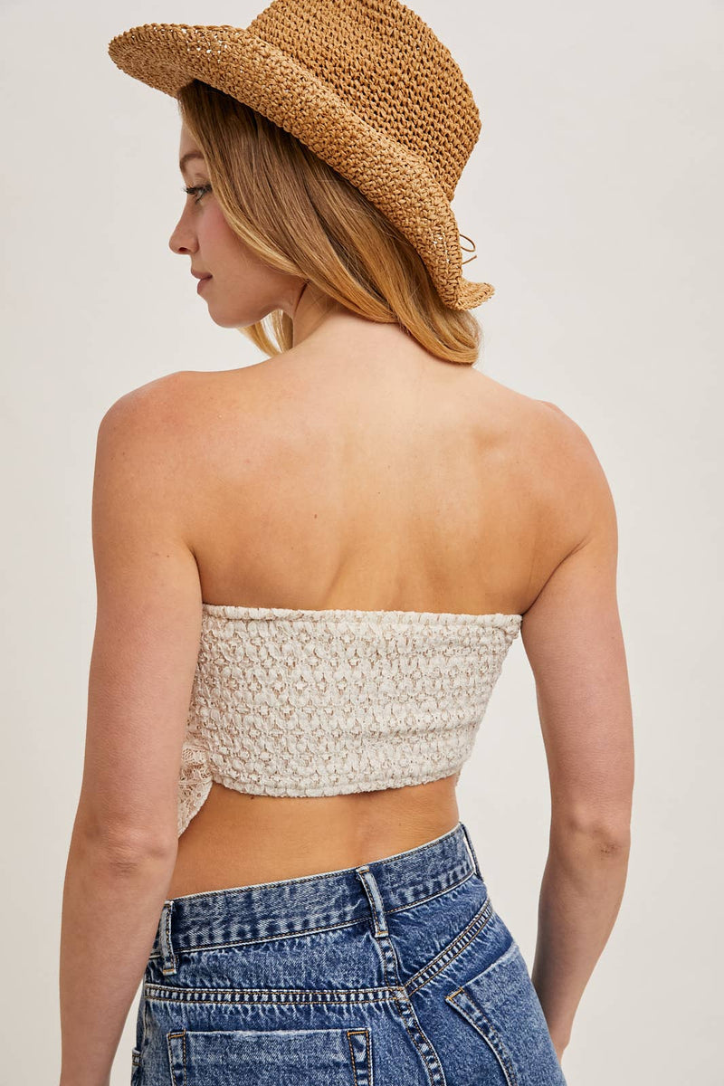 Ecru Lace Bandeau Top