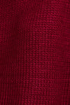 Wine Red Boat Neck Boxy Sweater