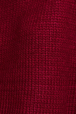 Wine Red Boat Neck Boxy Sweater