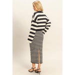Black & White Striped Sweater Dress