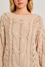 Boat Neck Oversized Sweater