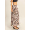 Tiger Print Mesh Midi Skirt