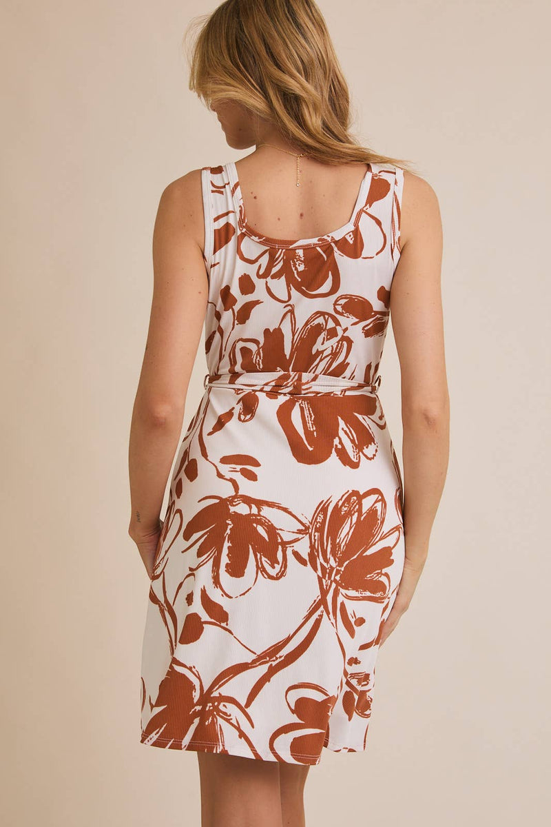 Terracotta Floral Dress