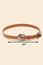 Studded Western Faux Leather Brown Belt