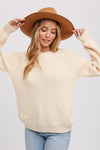 Lace Cream Open Back Sweater