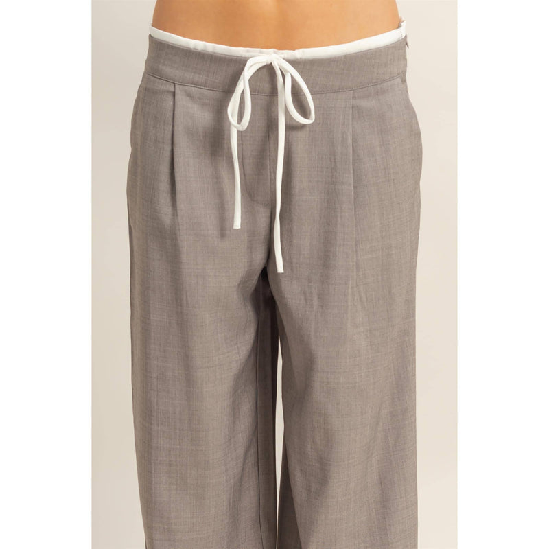 Tailored Trousers With Contrast Waistband