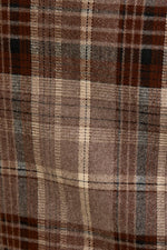 Oversized Taupe-Brown Plaid Jacket