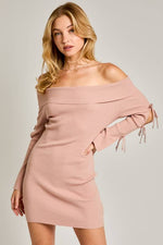 Blush Open Sleeve OTS Sweater Dress
