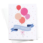 Happy Birthday Party Balloons Greeting Card