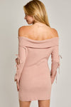 Blush Open Sleeve OTS Sweater Dress