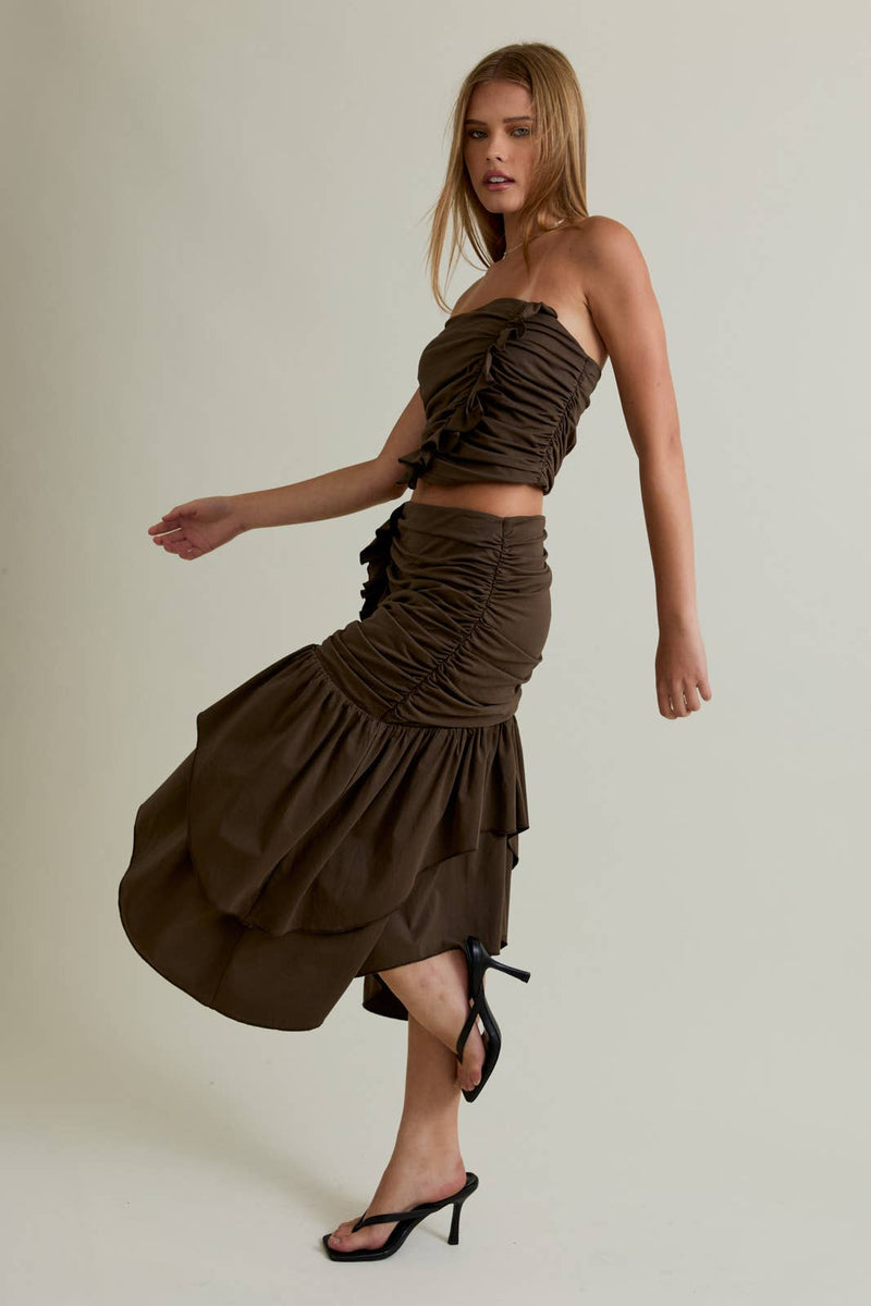 Ruffled Top with matching Ruffled Skirt