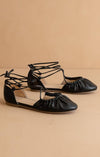 The Laney Black | Lace Up Ballet Flat