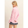 Pink Textured Long-Sleeve Button-Down Shirt