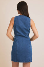 Sleeveless Button Down Denim Dress