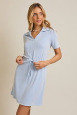 Half Sleeve Polo Mini Dress