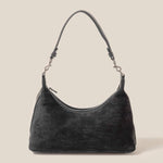 Brown Classic Faux Suede Hand Bag