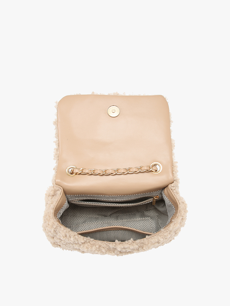 Sofia Sherpa Crossbody w/ Chain Strap | 3 Colors