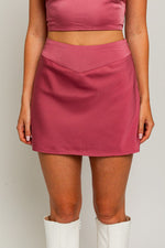 Poppy Rose Pink Mini Skirt