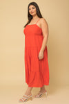 Orange Red Maxi Dress (Plus Only)