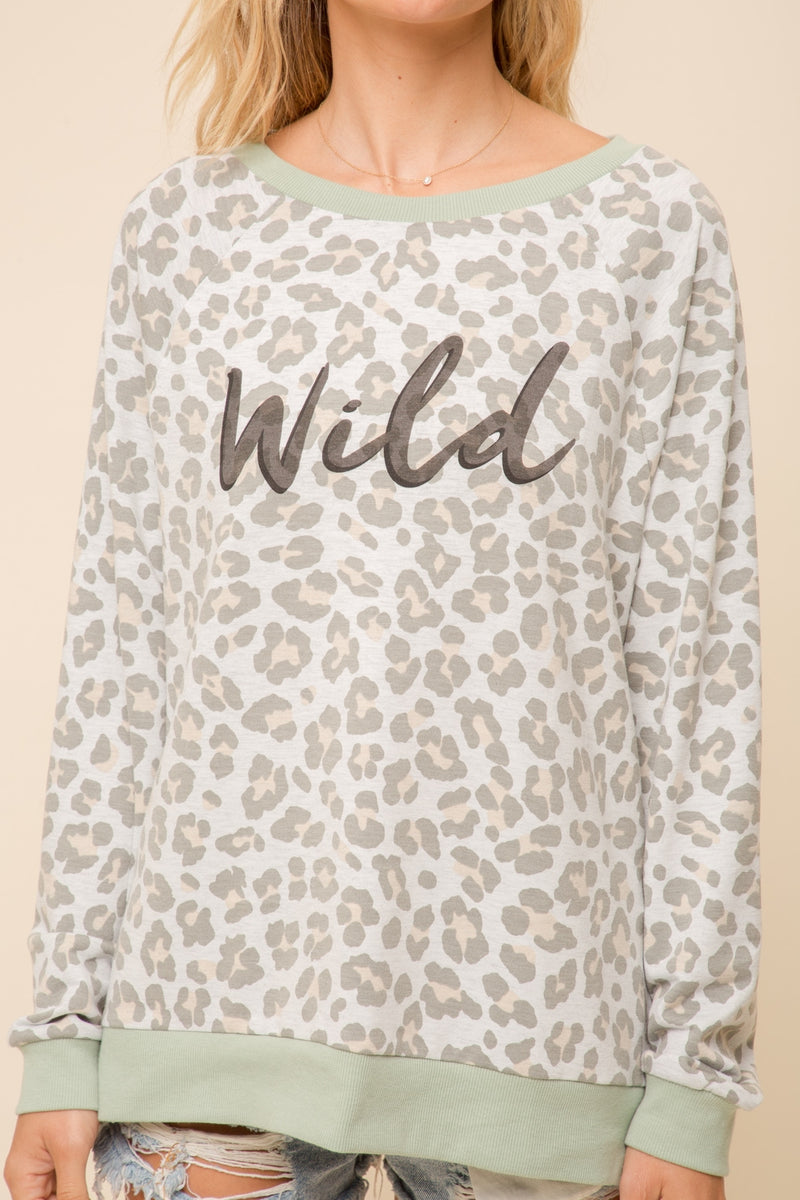 Animal Print Wild Pullover Sweatshirt