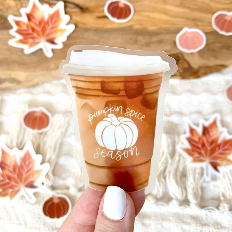 Pumpkin Spice Latte Season 3x2 in. Sticker