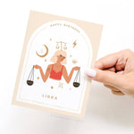 Happy Birthday Libra Zodiac Greeting Card