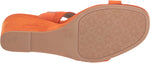 Fanciful Orange Wedge Sandal