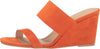 Fanciful Orange Wedge Sandal