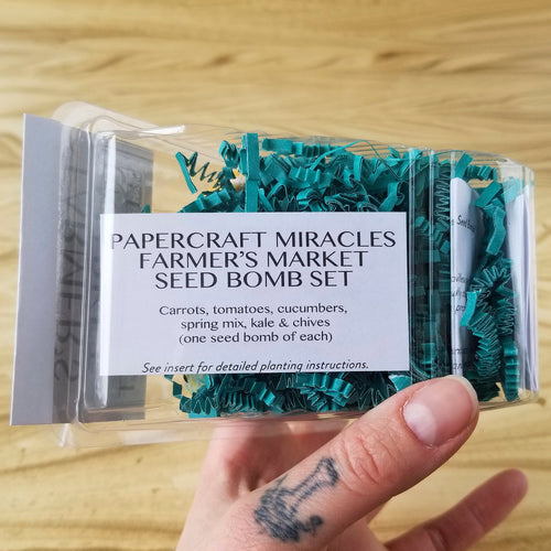 Farmer's Market Veggie Garden Seed Bomb Set - Paper Craft Miracles