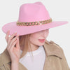 Panama Hat with Metal Chain Detail
