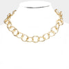 Open Metal Circle Link Necklace