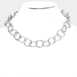Open Metal Circle Link Necklace