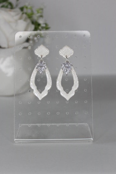 Paris with Silver Gem Earrings