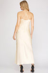 Simply Dreamy White Satin Maxi Dress