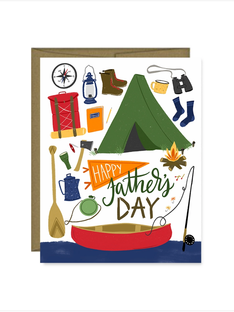 Happy Father's Day - Camping, Hiking, Outdoors Card