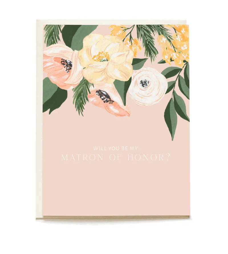 Matron of Honor Wedding Card