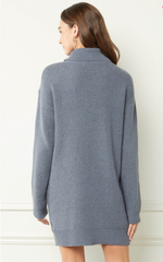 Slate Turtleneck Sweater Dress