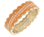 Gingham Statement Metal Bangle