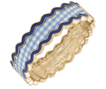 Gingham Statement Metal Bangle