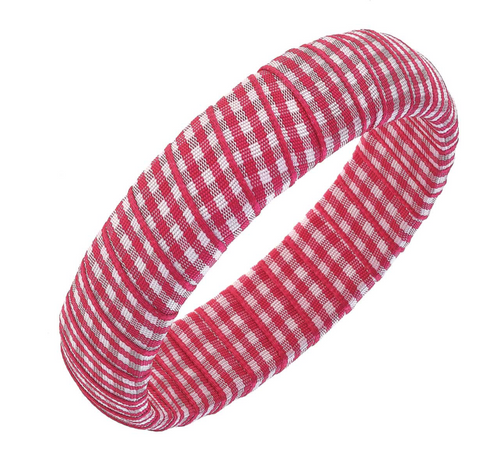 Gingham Fabric Bangle