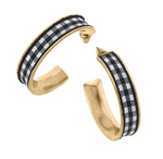 Gingham Hoop Earrings