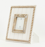 Squared Wood Beaded Photo Frame