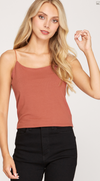 Terracota Rib Knit Cami Top