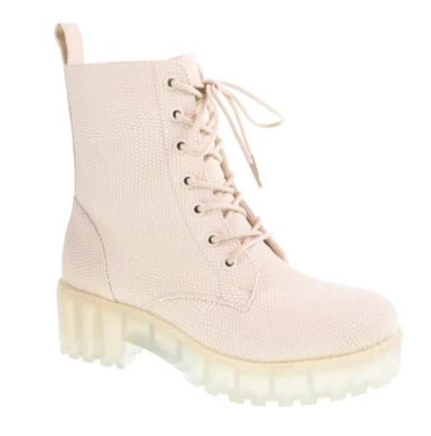 Mazzy Cream Combat Boots